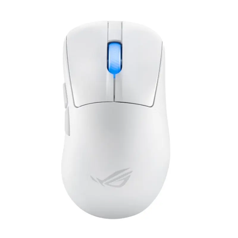 ASUS ROG KERIS II Ace Wireless Ergonomic Lightweight Gaming Mouse, 42,000-dpi ROG AimPoint Pro Optical Sensor (Moonlight White)