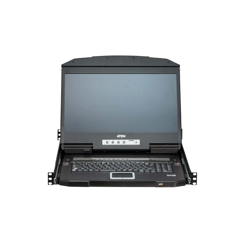 Aten 18.5' Short Depth 4-Port HDMI LCD KVM, Dual Rail and widescreen support, Superior video quality, Video DynaSync, EDID Expert , Auto Scan mode