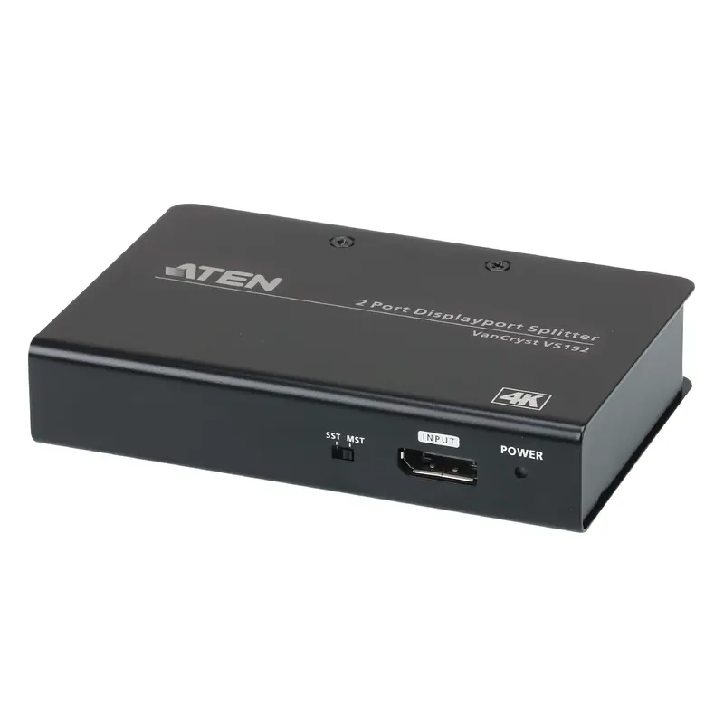 Aten Video Splitter 2 Port DisplayPort 4K Splitter, 4096x2160 / 3840x2160@60Hz, Supports Extend Mode & Split Mode
