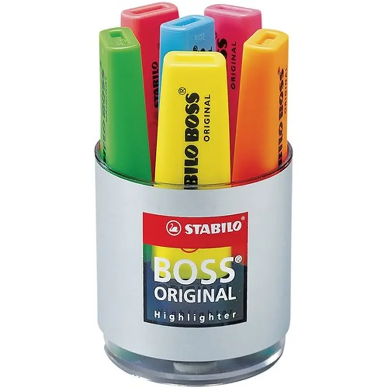 Stabilo Boss 7006 Highlighters Chisel 2-5mm Assorted Colours up Of 6