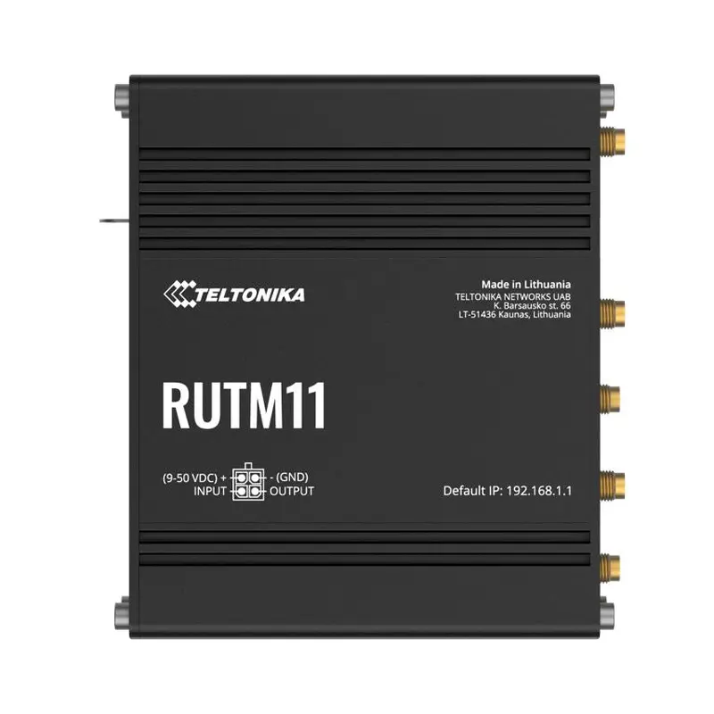Teltonika RUTM11 Industrial 4G LTE Dual-band Wi-Fi, 4 x Gigabit RJ45 ports, USB, and up to 128 tag/port-based VLANs, PSU included