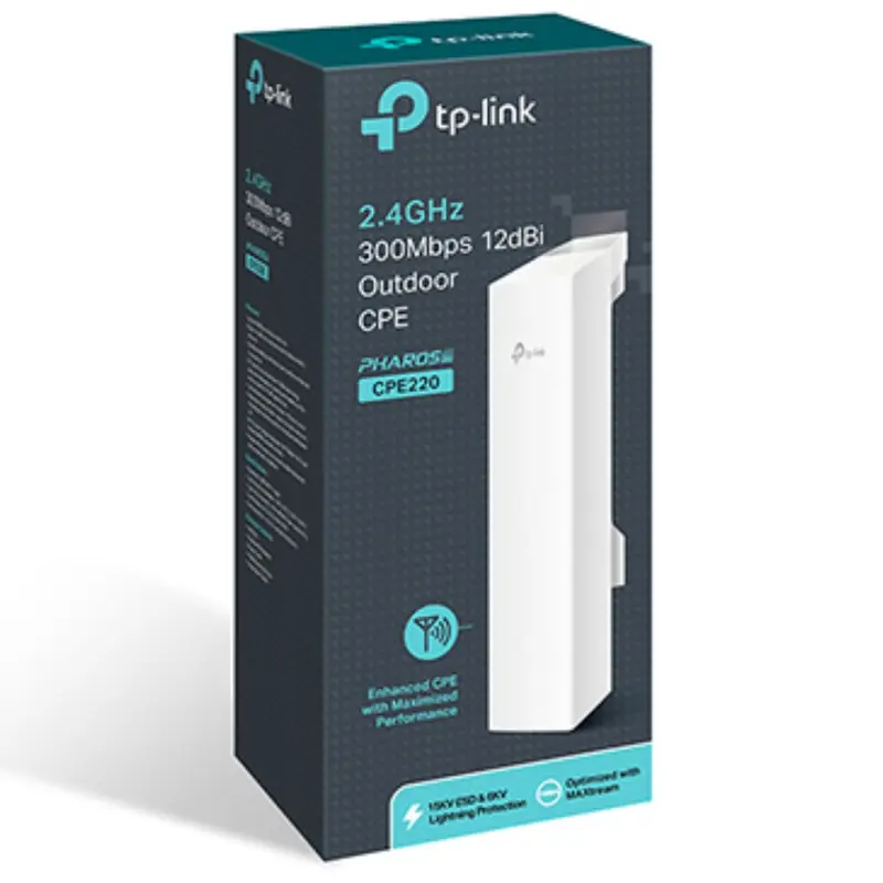 TP-Link CPE220 2.4GHz 300Mbps 12dBi Outdoor CPE AP.,Client,AP Router,AP Client Router 13km  Wireless Data Transmission
