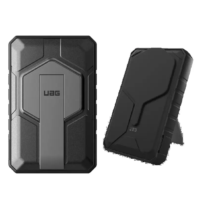 UAG Rugged Wireless Power Bank 10k mAh   Stand - Black/Grey (9B4411114030),20W USB-C, 10W Wireless, MagSafe compatible, 1 Year Warranty