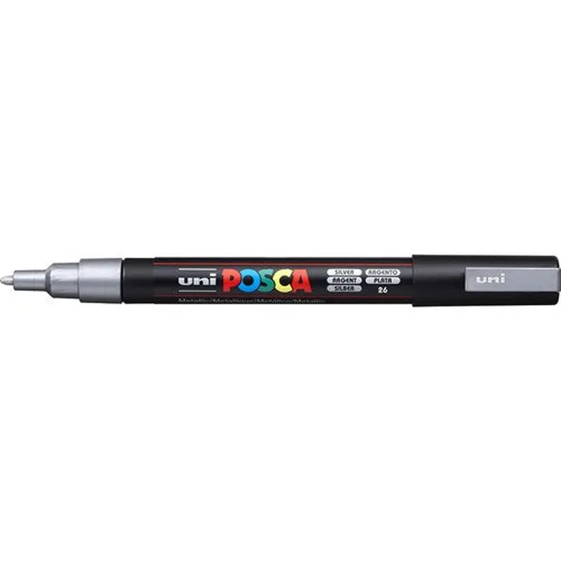 Uni Posca PC-3M Paint Marker Fine 1.3mm Bullet Tip Silver