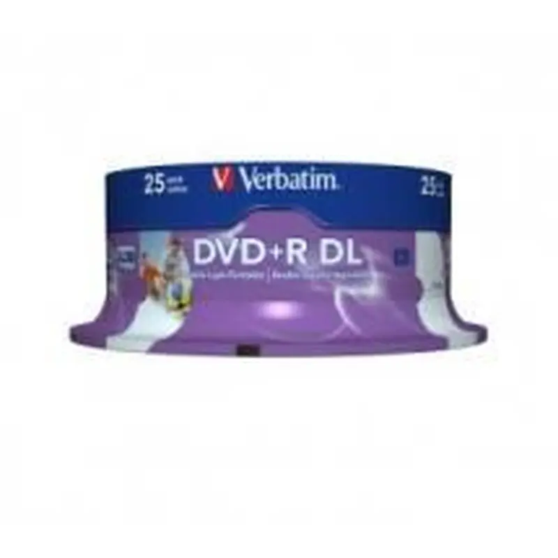 Verbatim DVD R DL 8.5GB 25Pk White Wide Inkjet 8x