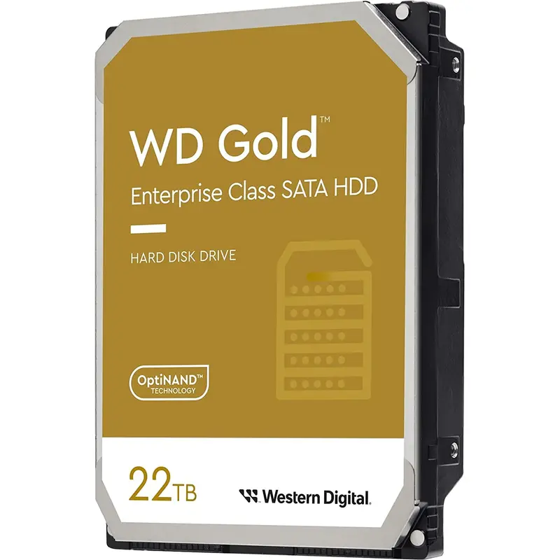 Western Digital Gold 22TB 3.5' Enterprise Class SATA 6 Gb/s HDD 7200 RPM Cache Size 512MB 5-Year Limited Warranty