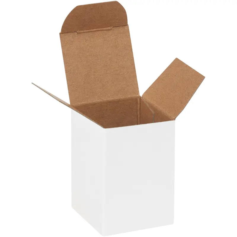 1 1/2 x 1 1/2 x 2 1/4" White Reverse Tuck Folding Cartons (RTSPEC1W) Case Of 1000