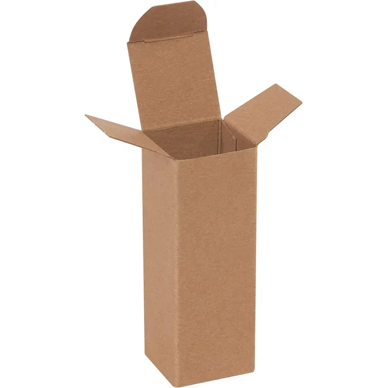 1 1/2 x 1 1/2 x 4" Kraft Reverse Tuck Folding Cartons (RTD1) Case Of 1000