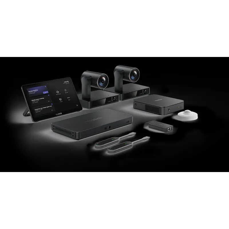 Yealink MVC S90 Microsoft Teams Rooms Kit, 2x UVC86 4K Dual Camera, AvHub, MVC-BYOD-Extender, RoomSensor, 2x WPP30, MCoreKit C5, No Audio