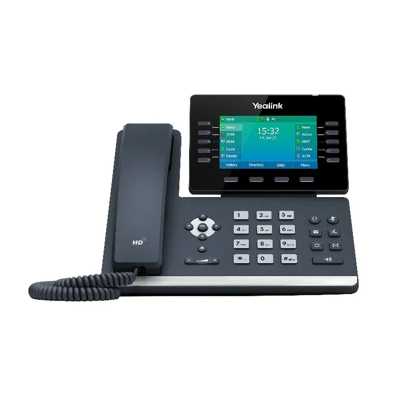 Yealink T54W, 16 Line IP HD Phone, 4.3' 480 x 272 Colour Screen, HD Voice, Dual Gig Ports, Built In Bluetooth And WiFi, USB 2.0 Port, SBC Ready