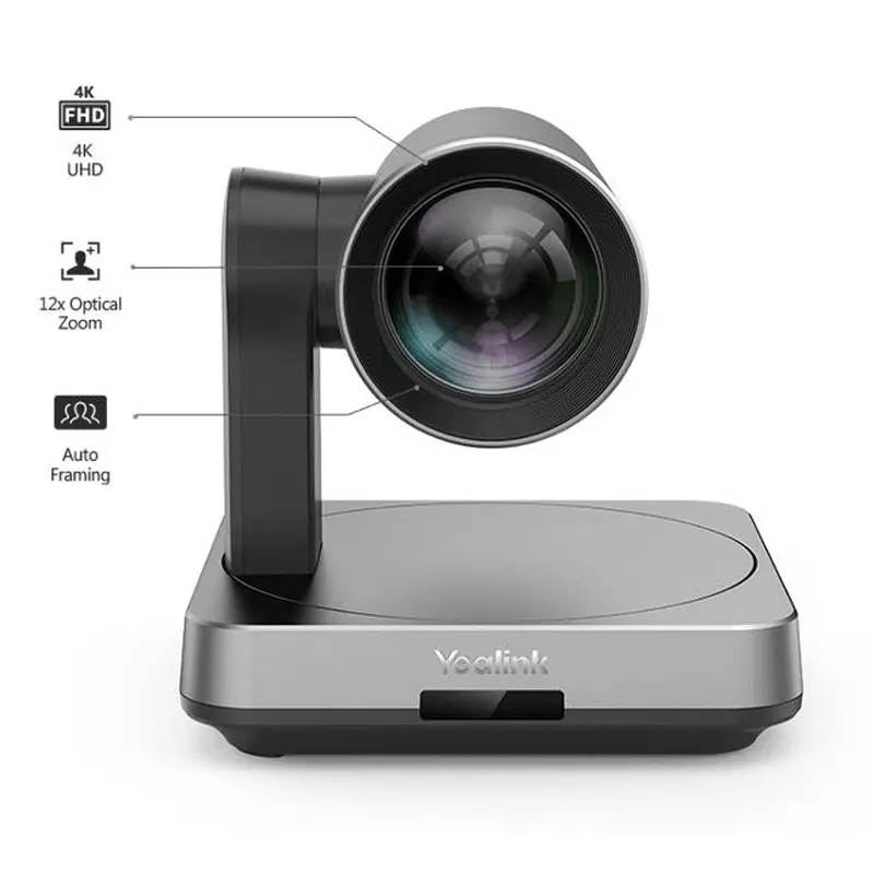 Yealink UVC84 Video Conference Camera for Medium and Large Room, True 4K Ultra HD Video, 12x optical and 3x digital zoom, 80 _x001F_field of view