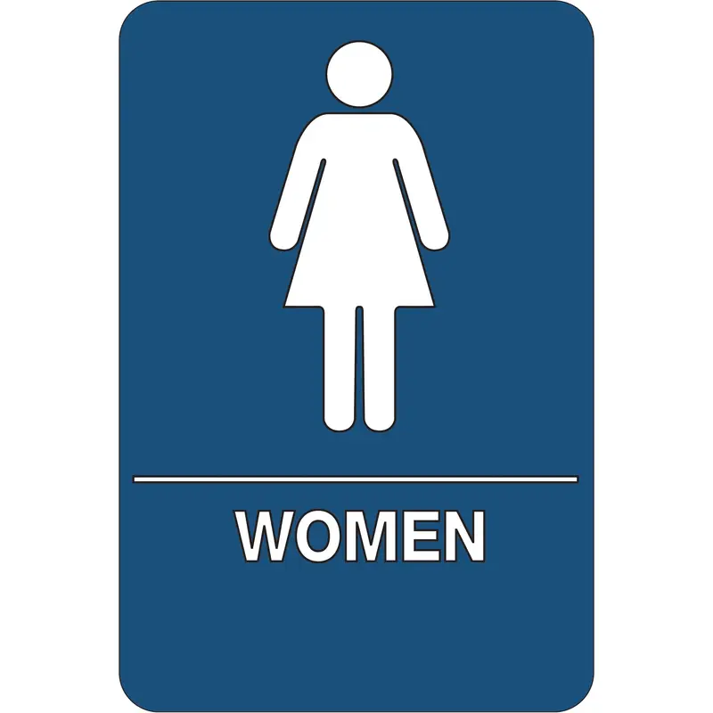 "Women Restroom" ADA Compliant Plastic Sign (SN103) Each