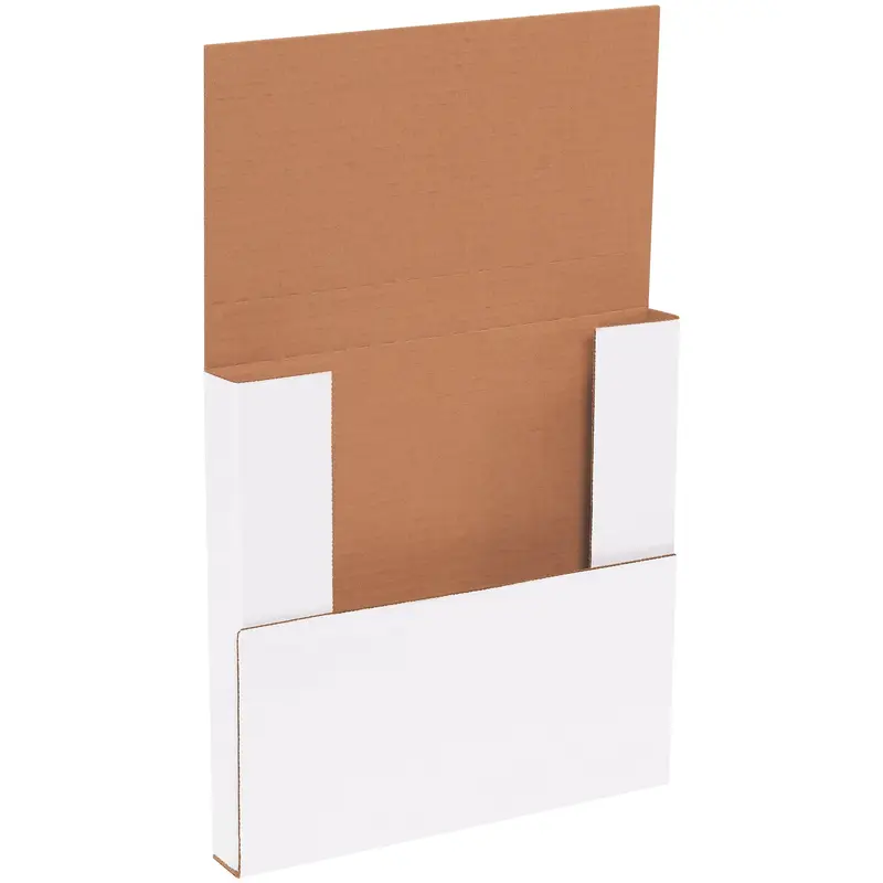 10 1/4 x 10 1/4 x 1" White Easy-Fold Mailers (M10101) Bundle Of 50