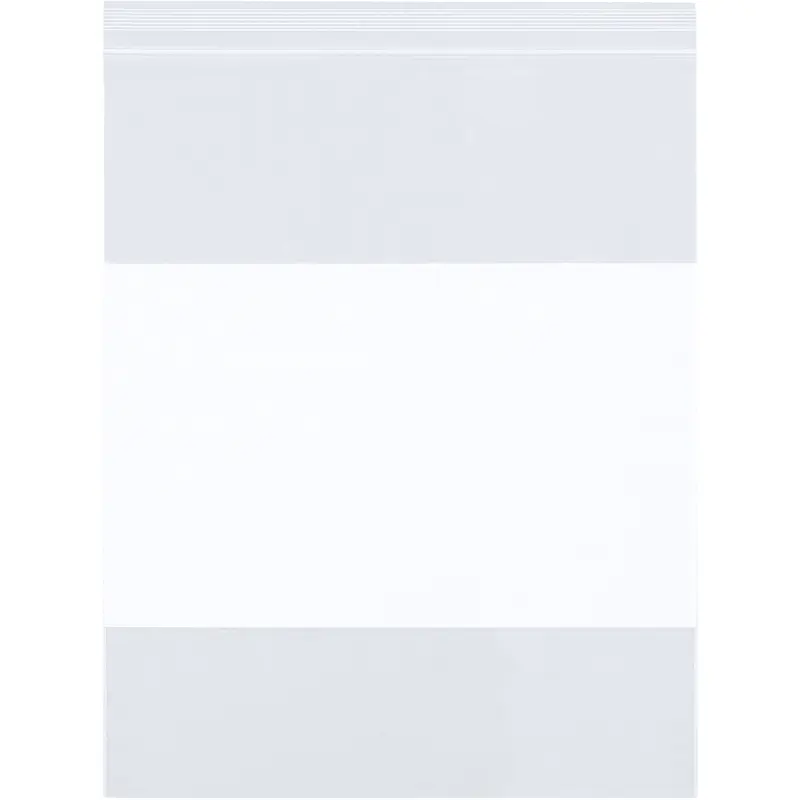 10 x 12" - 2 Mil White Block Reclosable Poly Bags (PB3969) Case Of 1000