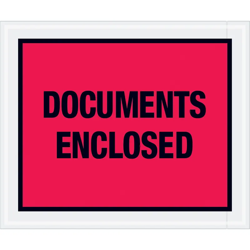 10 x 12" Red "Documents Enclosed" Envelopes (PL437) Case Of 500