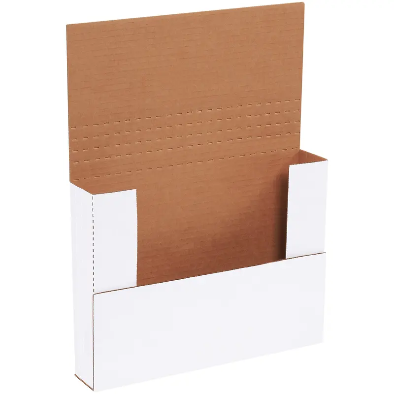 11 1/8 x 8 5/8 x 2" White Easy-Fold Mailers (M1BK) Bundle Of 50