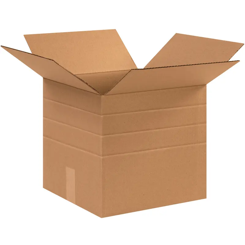 12 1/2 x 12 1/2 x 12" Multi-Depth Corrugated Boxes (MD121212R) Bundle Of 25