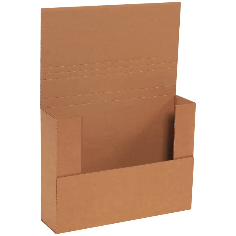 12 1/8 x 9 1/8 x 3" Kraft Easy-Fold Mailers (M1293BFK) Bundle Of 50