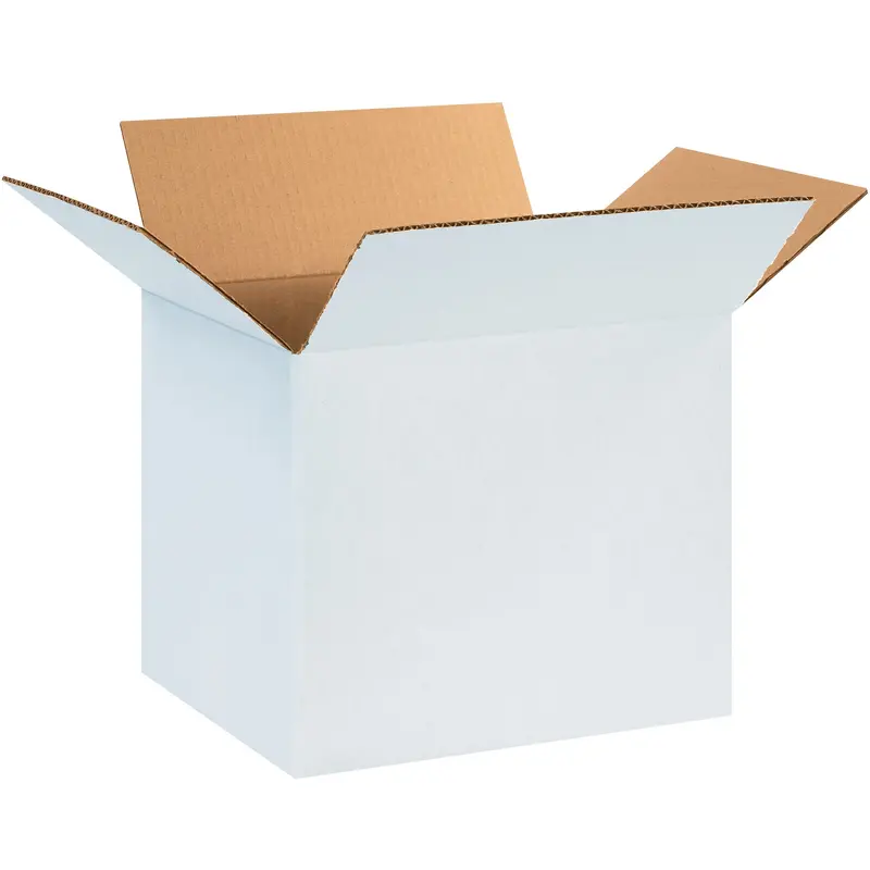 12 x 8 x 8" White Corrugated Boxes (1288W) Bundle Of 25