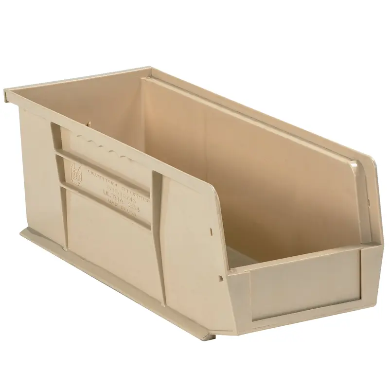 14 3/4 x 5 1/2 x 5" Ivory Plastic Stack & Hang Bin Boxes (BINP1555V) Case Of 12