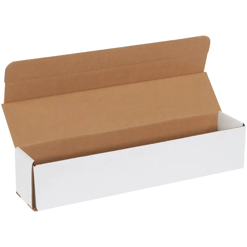17 1/2 x 3 1/2 x 3 1/2" White Corrugated Mailers (MLR84) Bundle Of 50