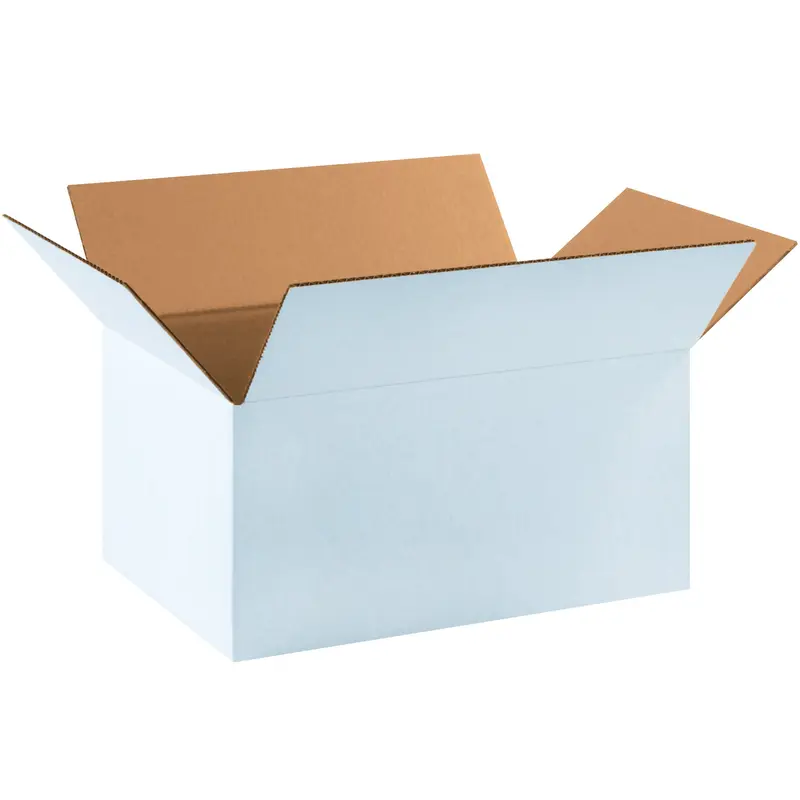 17 1/4 x 11 1/4 x 8" White Corrugated Boxes (17118W) Bundle Of 25