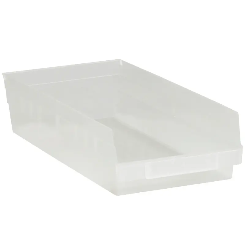 17 7/8 x 8 3/8 x 4" Clear Plastic Shelf Bin Boxes (BINPS113CL) Case Of 10