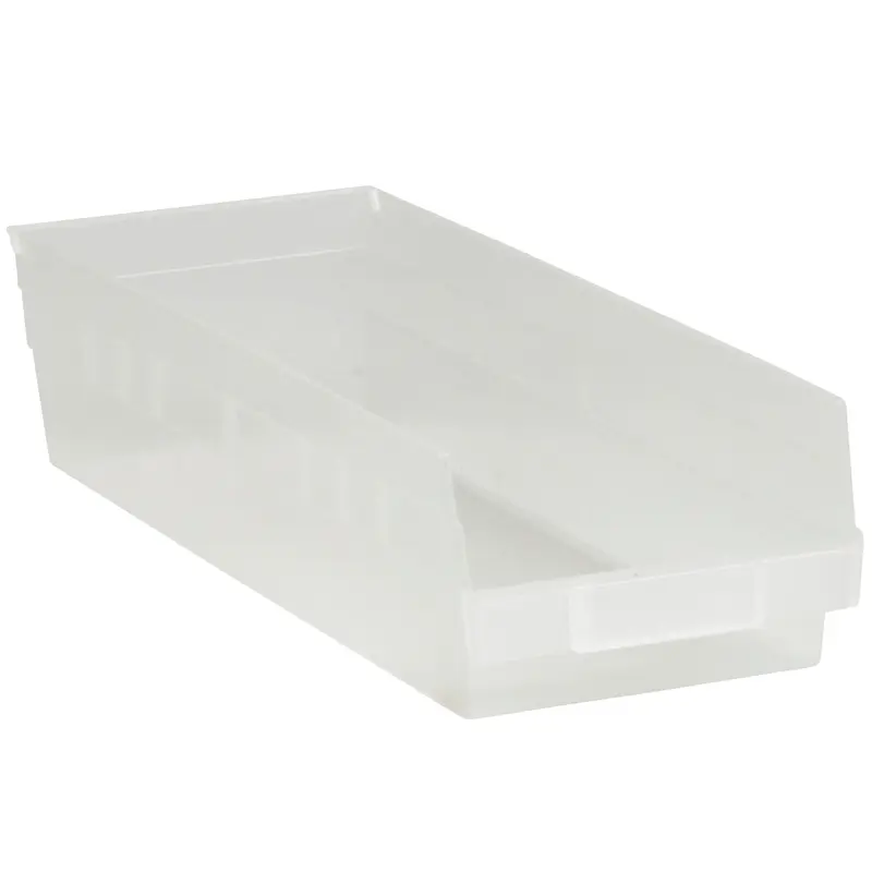 17 7/8 x 6 5/8 x 4" Clear Plastic Shelf Bin Boxes (BINPS112CL) Case Of 20