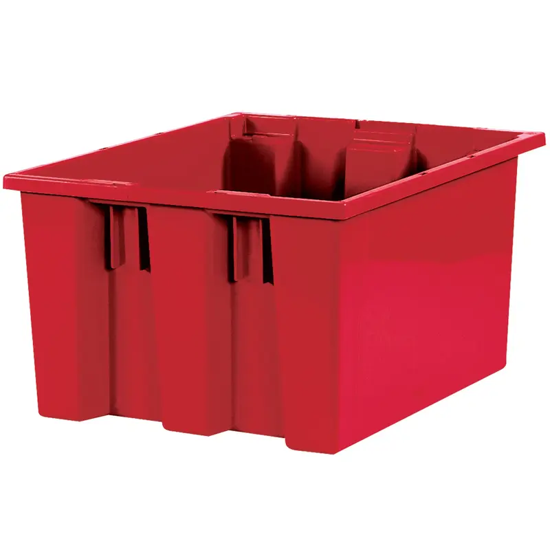 17 x 14 1/2 x 9 7/8" Red Stack & Nest Containers (BINS114) Case Of 6