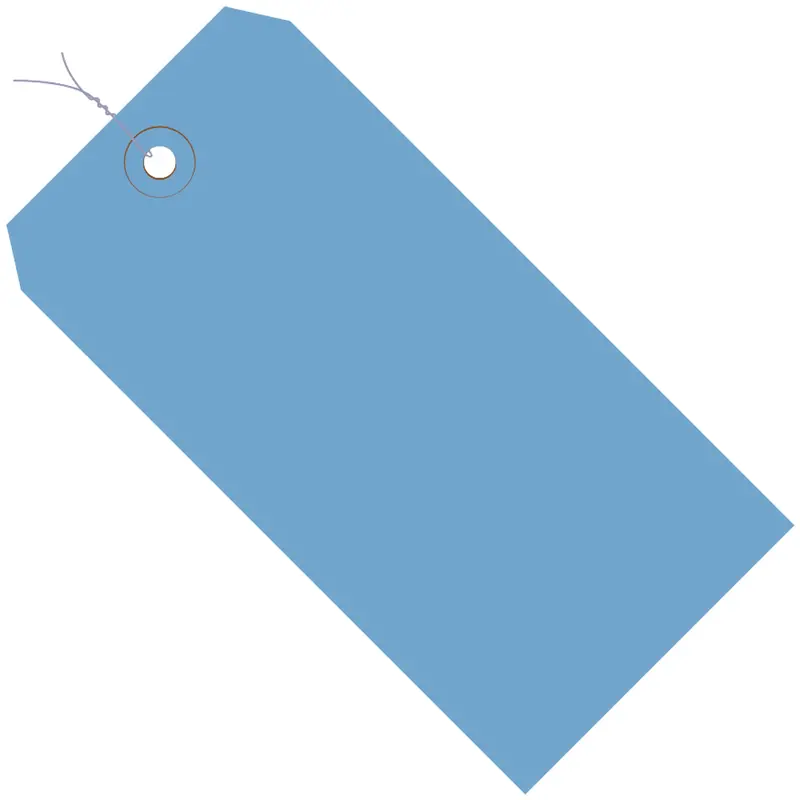 2 3/4 x 1 3/8" Dark Blue 13 Pt. Shipping Tags - Pre-Wired (G11013A) Case Of 1000