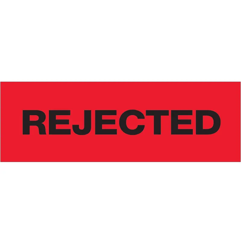 2" x 55 yds. - "Rejected" (18 Pack) Tape Logic Messaged Carton Sealing Tape (T901P2018PK) Case Of 18