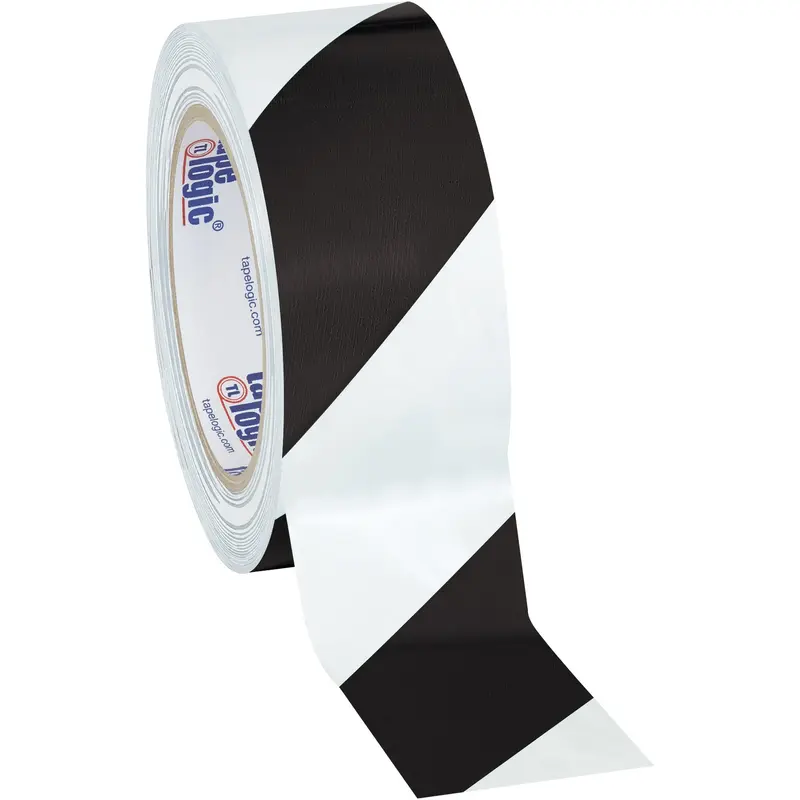 2" x 36 yds. Black/White Tape Logic Striped Vinyl Safety Tape (T9236BW) Case Of 24