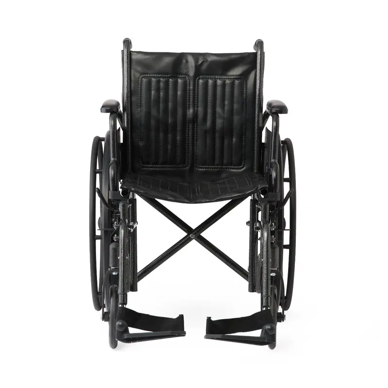 20" Wide K1 Basic Vinyl Wheelchair with Swing-Back Desk-Length Arms and Swing-Away Footrests, 1 EA (K1206V22S) Each