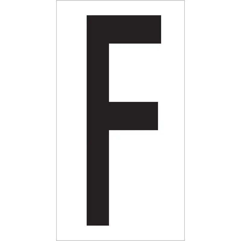 3 1/2" "F" Vinyl Warehouse Letter Labels (DL9310F) Case Of 50