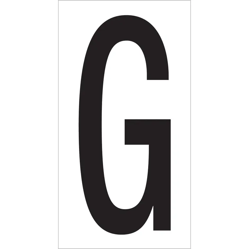 3 1/2" "G" Vinyl Warehouse Letter Labels (DL9310G) Case Of 50