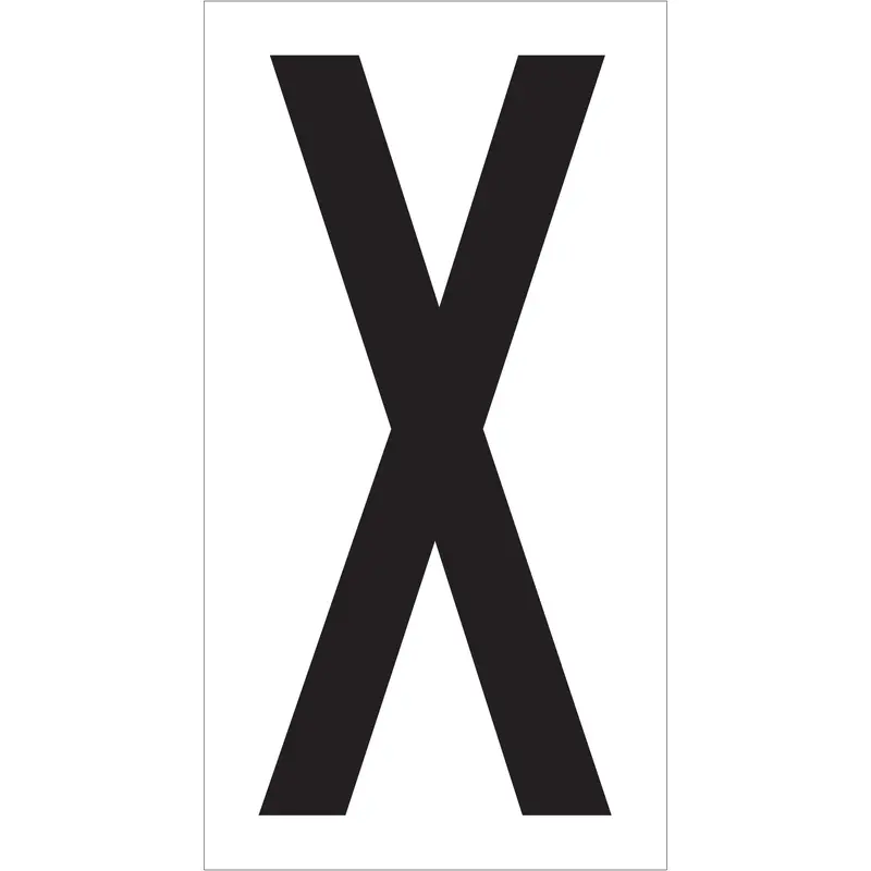 3 1/2" "X" Vinyl Warehouse Letter Labels (DL9310X) Case Of 50