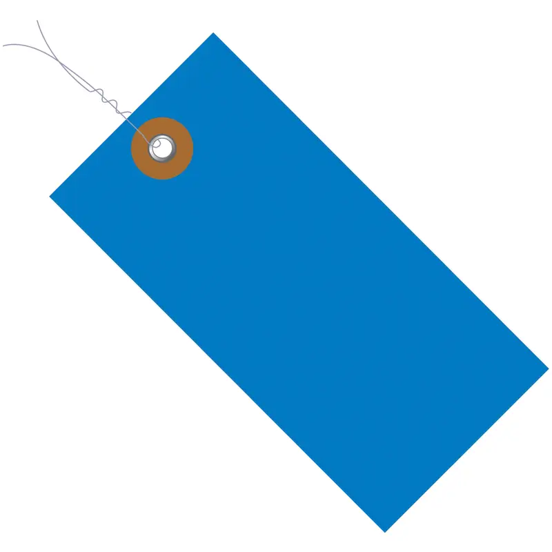 3 3/4 x 1 7/8" Blue Tyvek Pre-Wired Shipping Tag (G14033A) Case Of 100