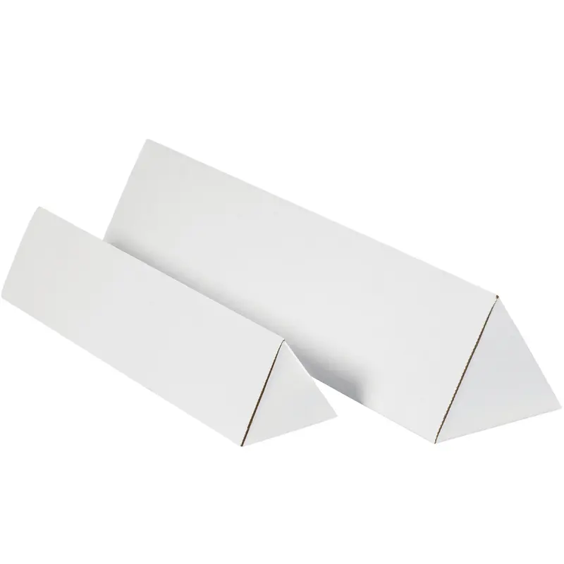 3 x 18 1/4" White Triangle Mailing Tubes (MTM318) Bundle Of 50