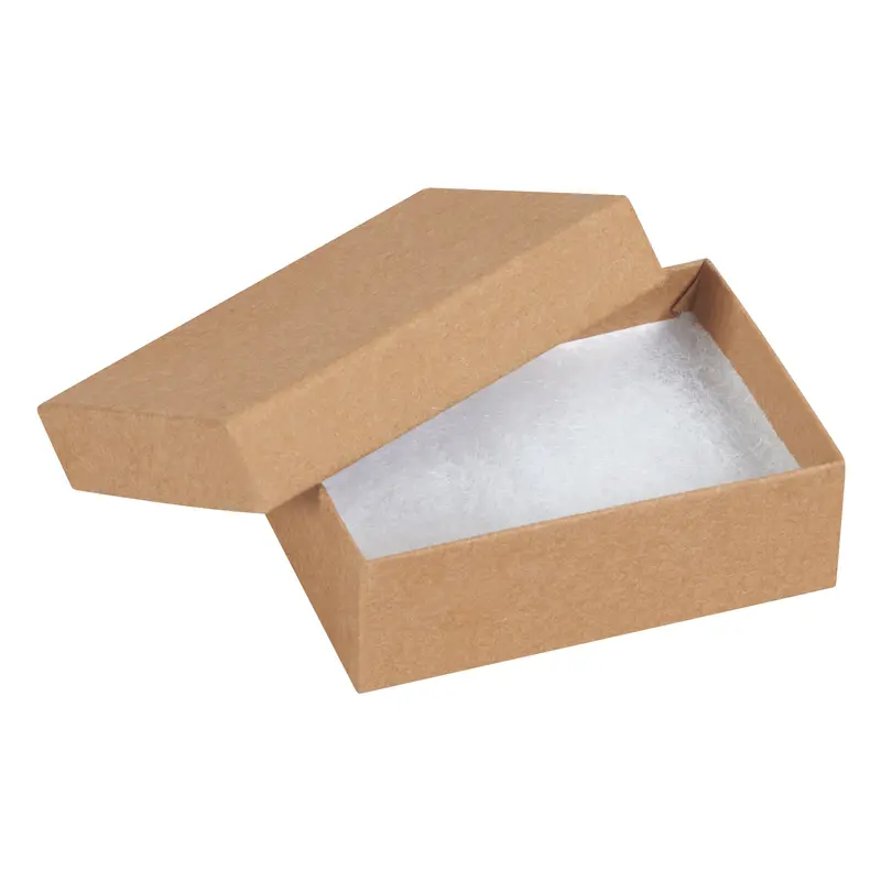 3 1/16 x 2 1/8 x 1" Kraft Jewelry Boxes (JB321K) Case Of 100
