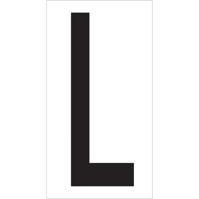 3 1/2" "L" Vinyl Warehouse Letter Labels (DL9310L) Case Of 50