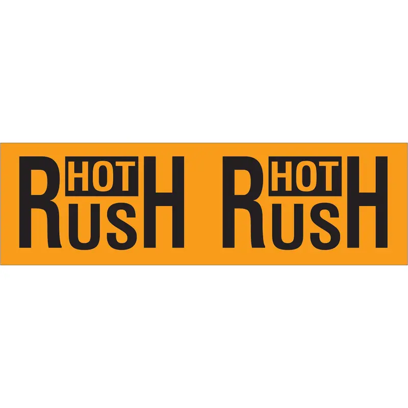 3 x 10" - "Hot Rush" (Fluorescent Orange) Labels (DL3141) Roll Of 500