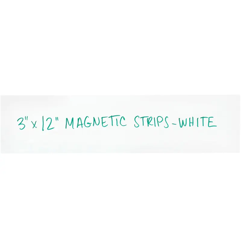 3 x 12" White Warehouse Labels - Magnetic Strips (LH185) Case Of 25