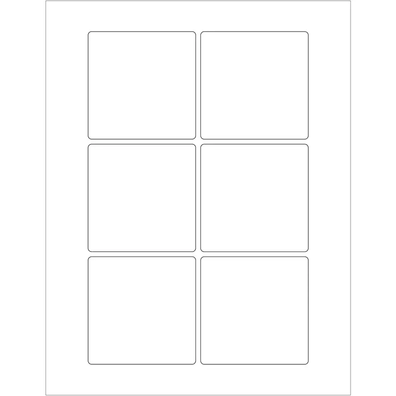 3 x 3" Weather-Resistant Laser Labels (LL248WR) Case Of 600