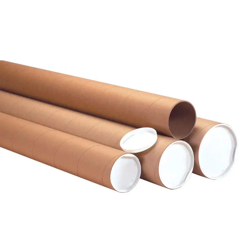 3 x 42" Kraft Heavy-Duty Tubes with Caps (P3042KHD) Case Of 24
