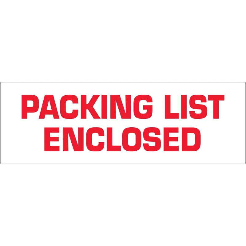 3" x 110 yds. - "Packing List Enclosed" (6 Pack) Tape Logic Messaged Carton Sealing Tape (T905P036PK) Case Of 6