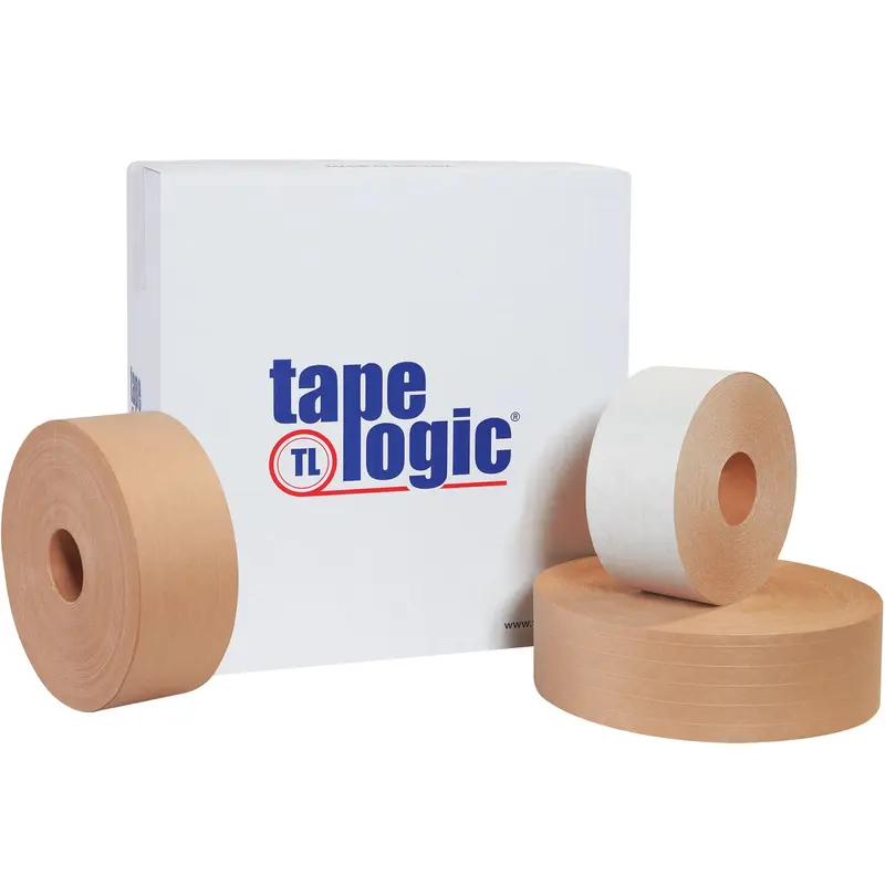 3" x 375' Kraft TAPE LOGIC #7500 Reinforced Water Activated Tape (T9067500) Case Of 8