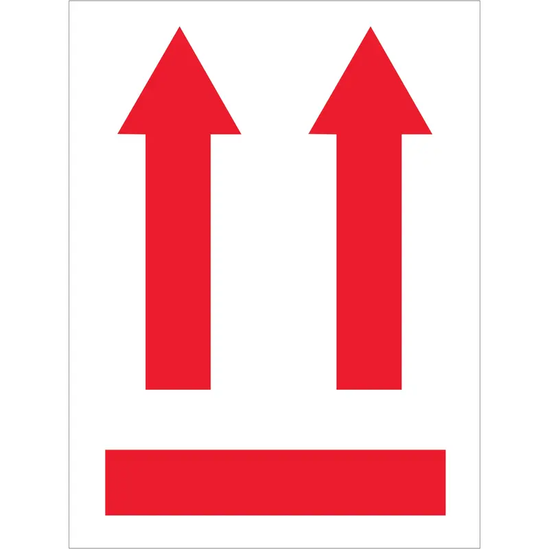 3 x 4" - (two up arrows over red bar) Labels (IPM305) Roll Of 500