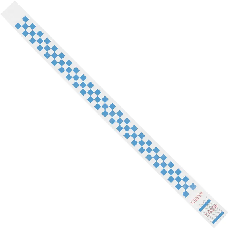 3/4 x 10" Blue Checkerboard Tyvek Wristbands (WR103BE) Case Of 500