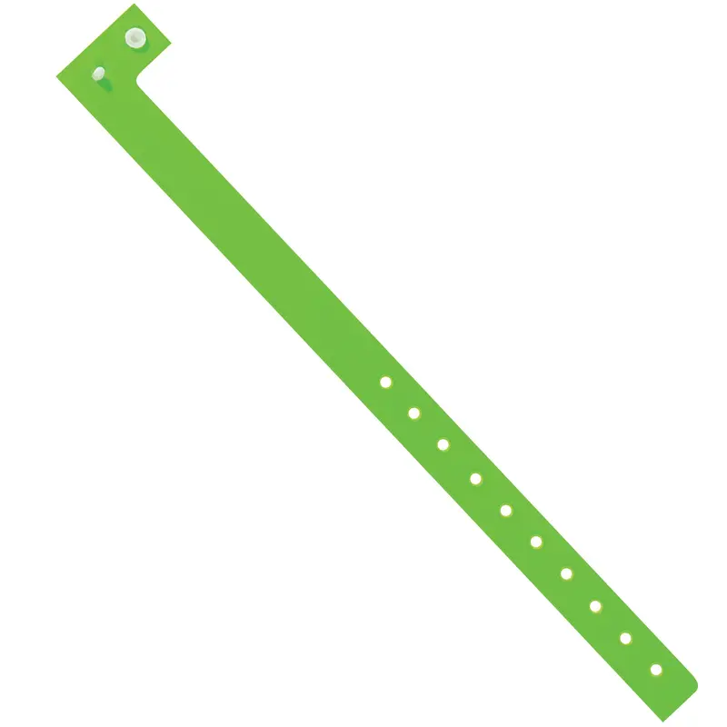 3/4" x 10" Day-Glo Green Plastic Wristbands (WR120GN) Case Of 500