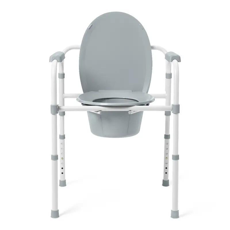 3-in-1 Folding Steel Elongated Commode, 4/CS (G1-200LX4) Case of 4